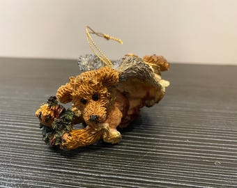 Adorno de ángel con corona de los osos Boyd de los años 90