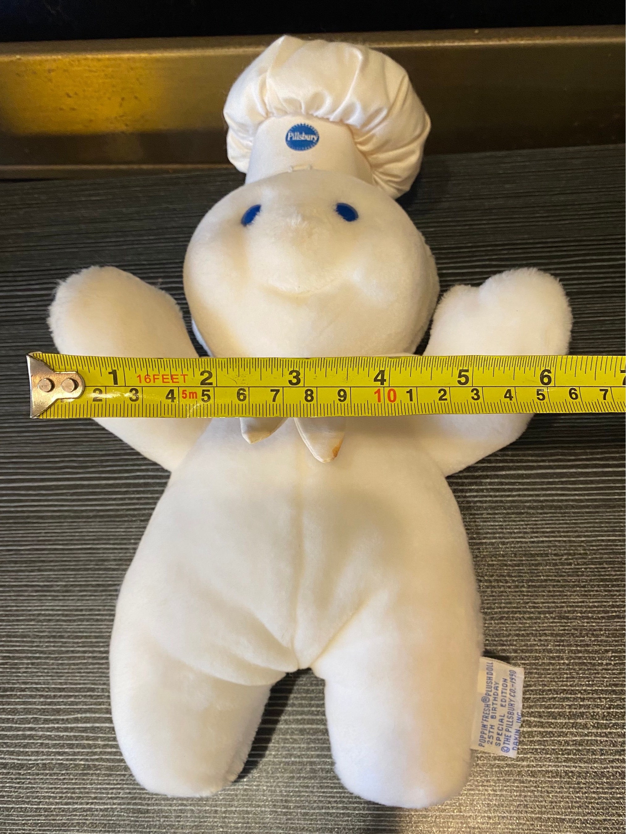 1990 Poppin' Fresh Pillsbury Dough Boy 25th Birthday Plush