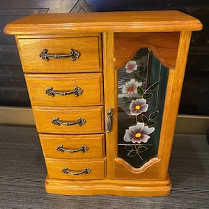 Mid Century Jewelry Armoire Etsy