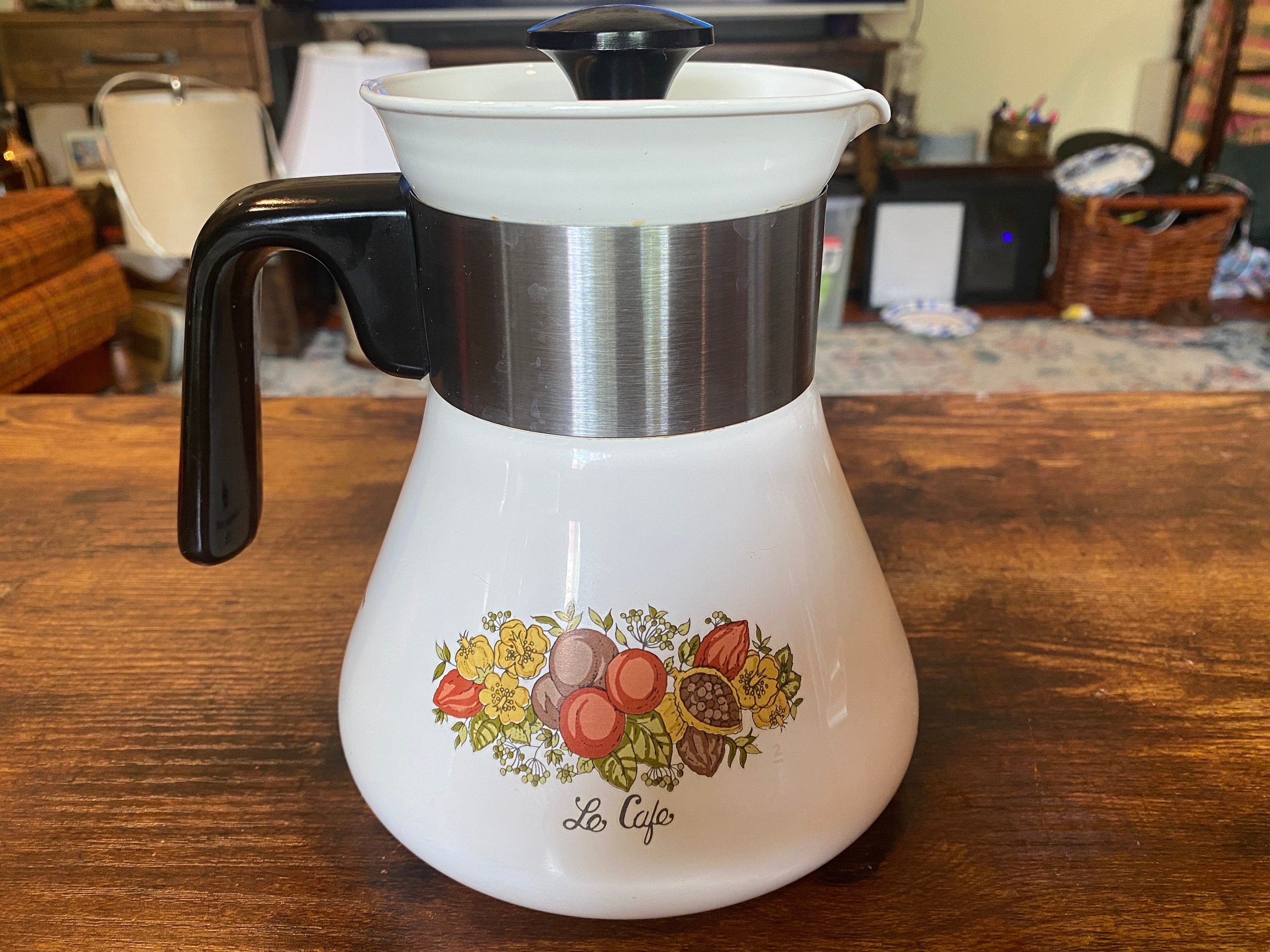 CorningWare 411: Camping with Corningware - 4 cup Stove Top Percolator  (P-124)