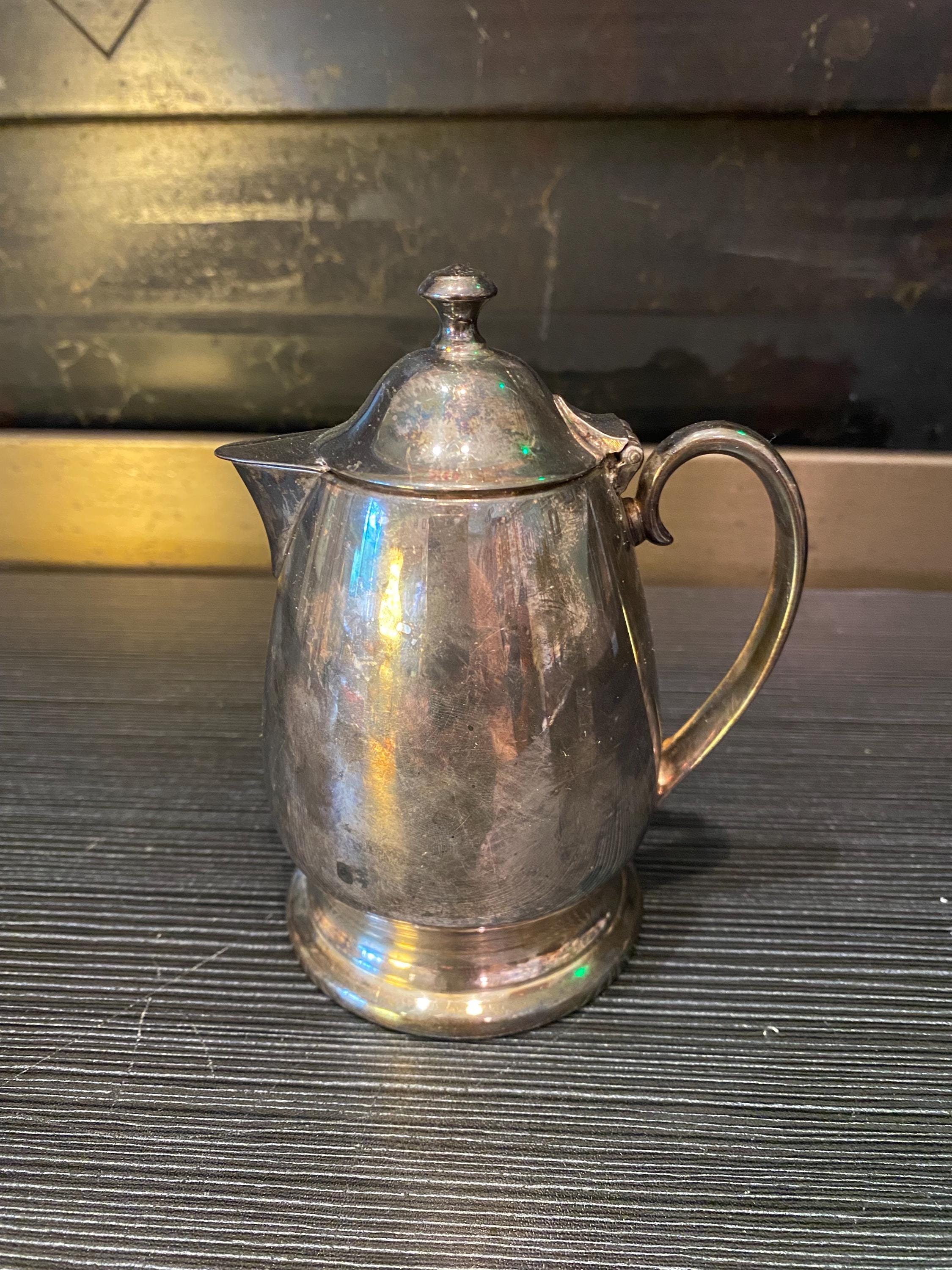 Vintage Crescent Pewter Creamer Pitcher - Etsy