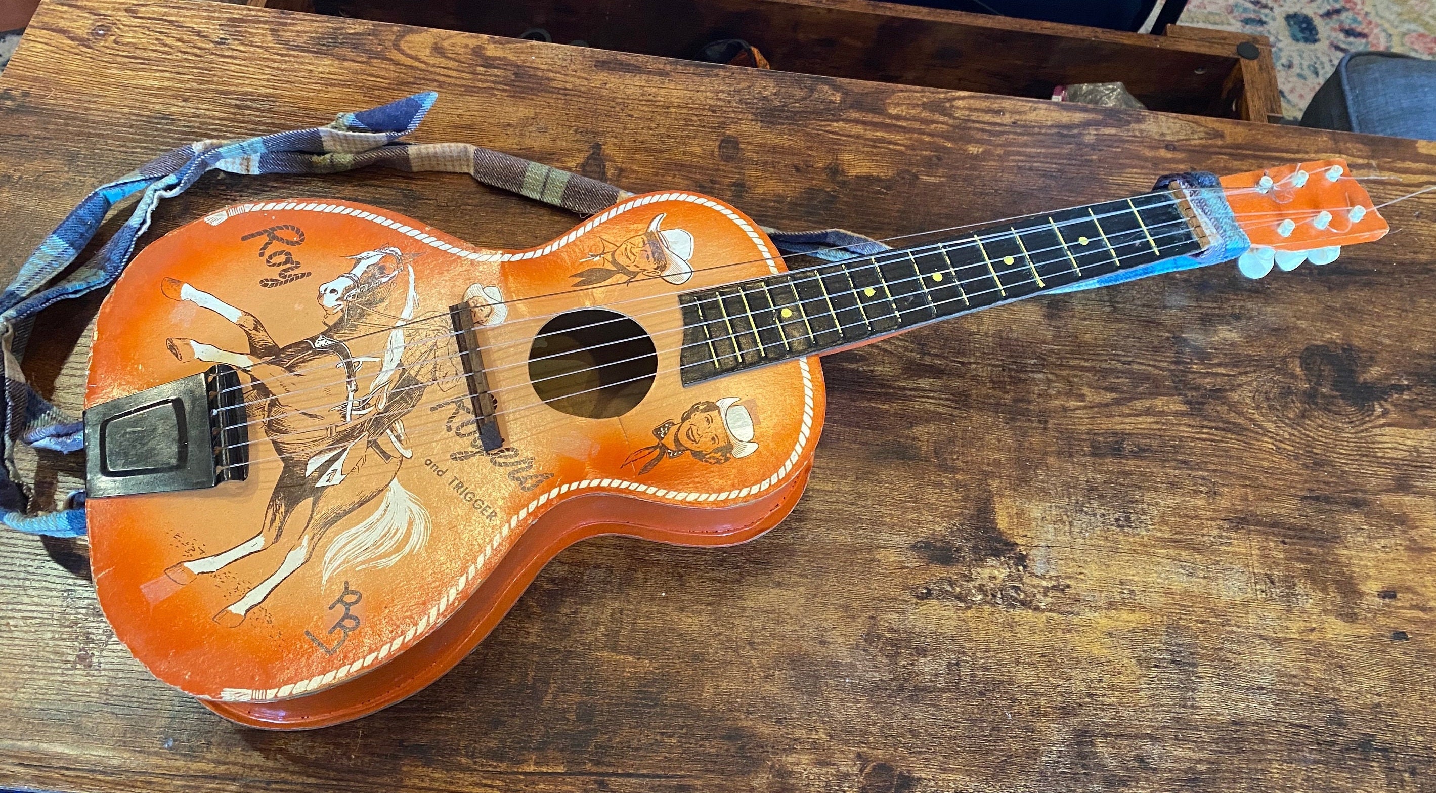 1950's Roy Rogers & Trigger Toy Guitar - Etsy