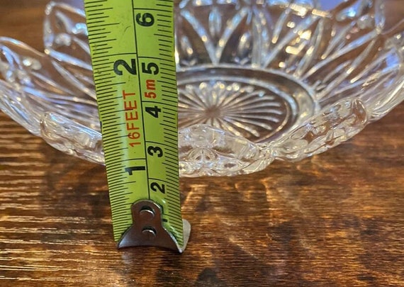 Mid-Century Pressed Glass Flower Shaped Trinket D… - image 5