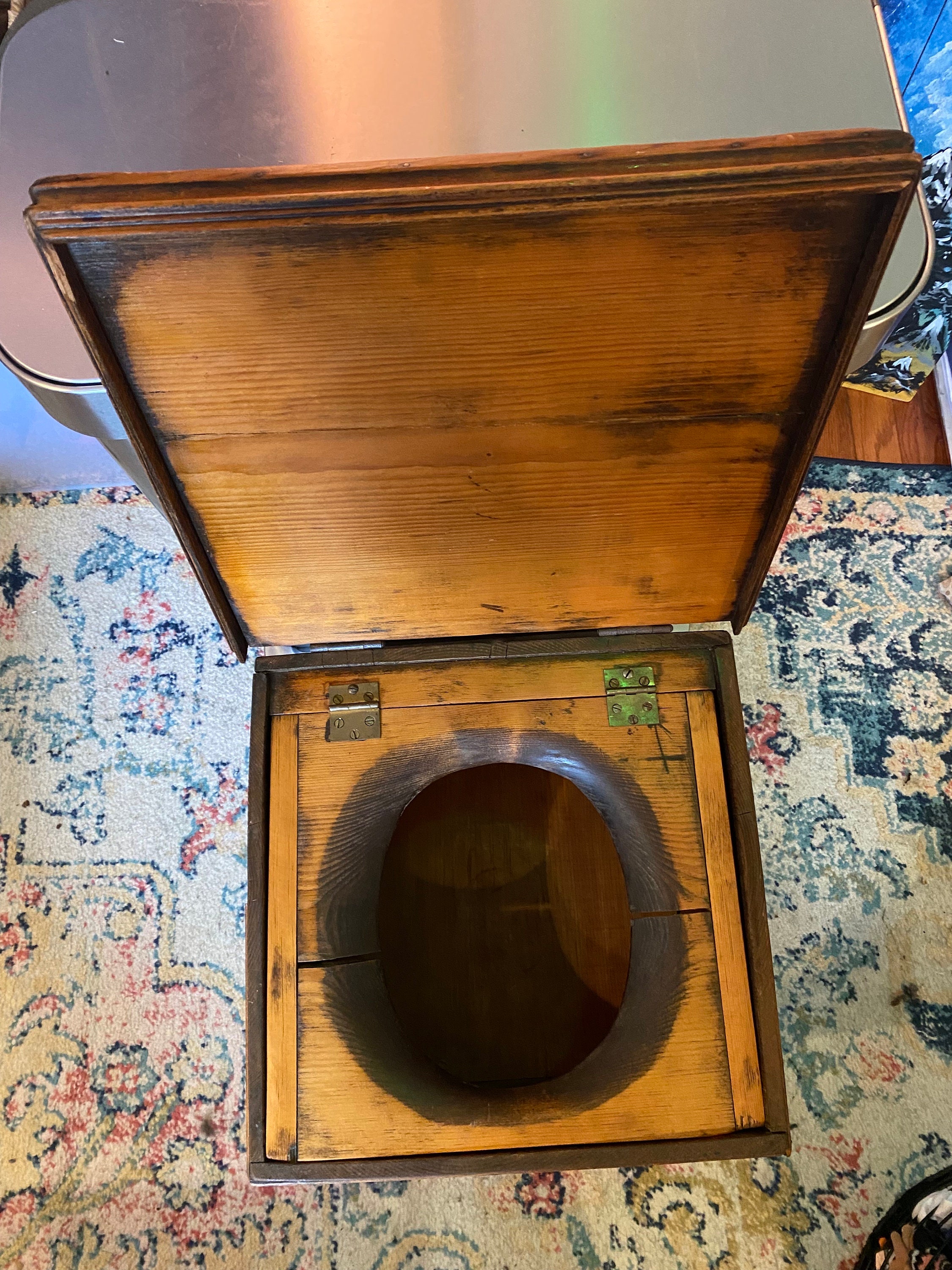 RARE Early 1900's Wooden Commode Box - Etsy