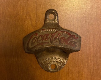 RARE Antique Cast Iron 1943 Coca-Cola Bottle Opener