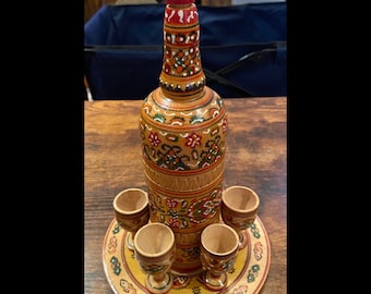 ヴィンテージボトル ロシア/ロシア美術/ガラスラベル/アルコール