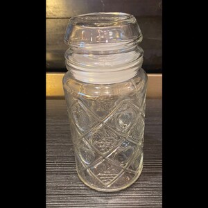 Vintage Glass Smuckers Canister Jar