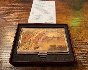 étui à cigarettes ou porte-cartes souvenir holographique vintage du musée du palais national japonais NIB