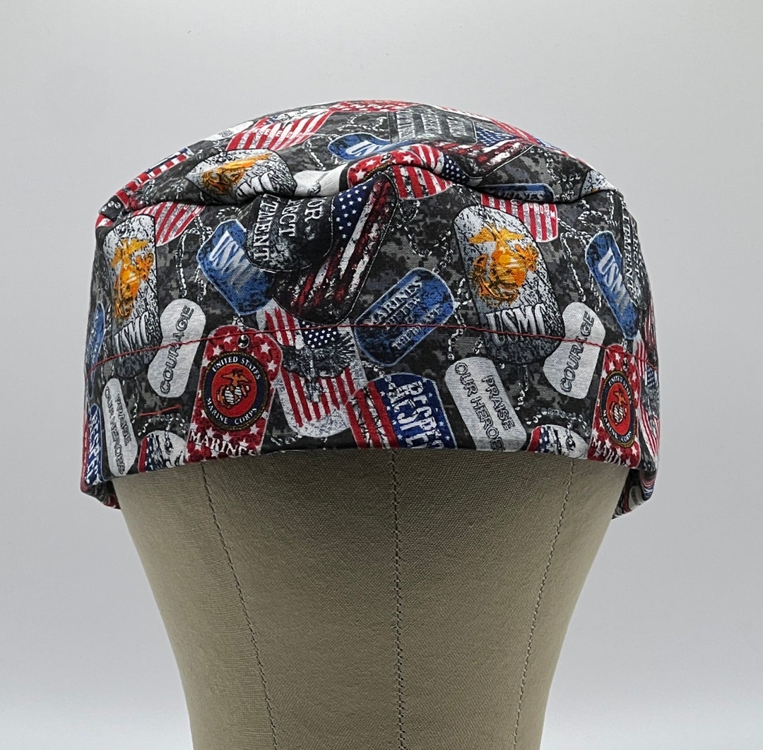 United States Marines Scrub Cap Veterans Day Scrub Hat Etsy