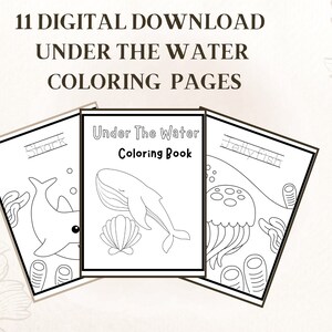 11 Digital Download Under Water coloring pages
