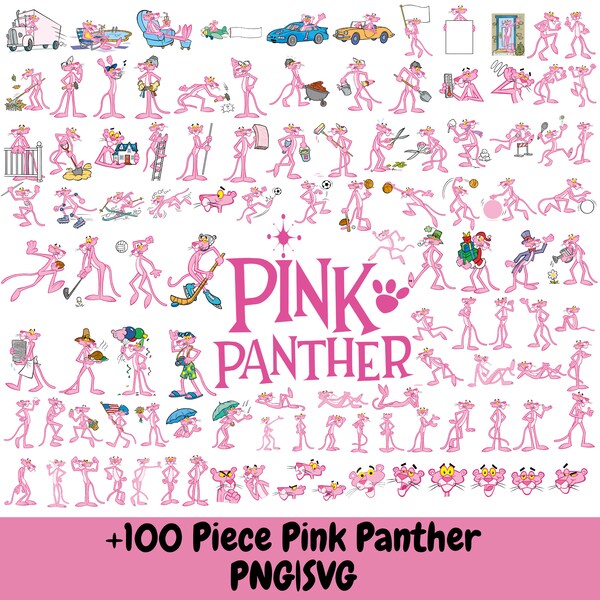 Pink Panther SVG, Pink Panther Cricut, Pink Panther PNG, Pink Panther Silhouette, Pink Panther Sublimation, Cartoon Movie, Instant Download