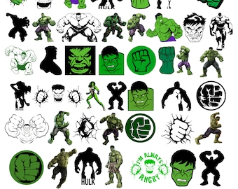 Hulk PNG, Hulk SVG, Superhero PNG, Avengers Png, Svg, Digital Design, Instant Download, Hulk +45 Digital Files, Hulk Clipart, Stickers