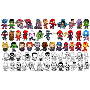 Superhero Baby, Png, Svg, Dxf, Eps, Avengers Baby, Baby DIY, Avengers Kids, Superhero Kids, Instant Download, Digital Design,Superhero Chibi