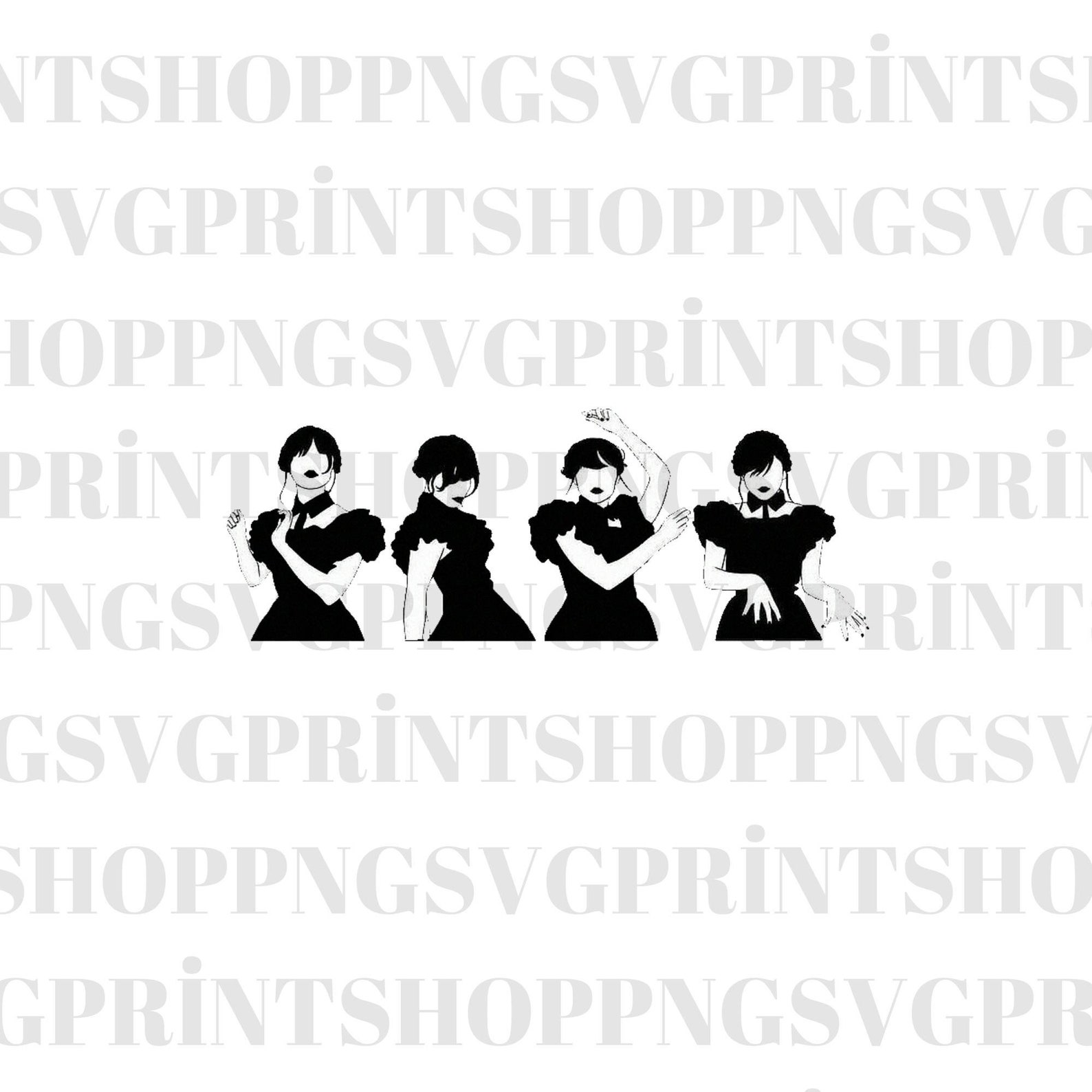 Wednesday Addams Png, Wednesday Addams Dance Svg, Png, Addams Family Png, Digital Png, Wednesday