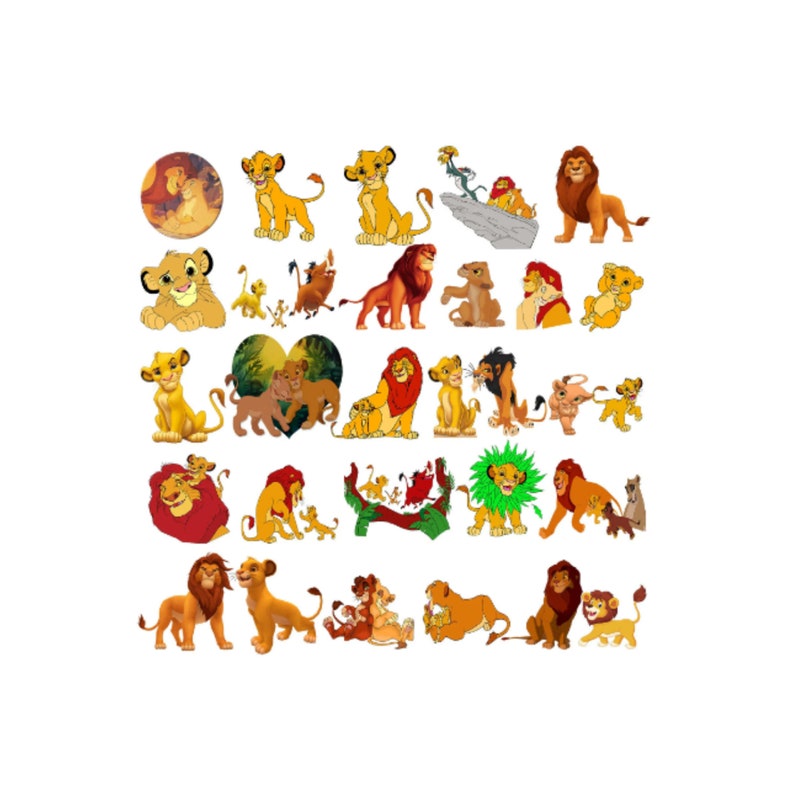 Le Roi Lion PNG Bundle, Simba PNG, Le Roi Lion, le Roi Lion PNG clipart, Simba png, anniversaire