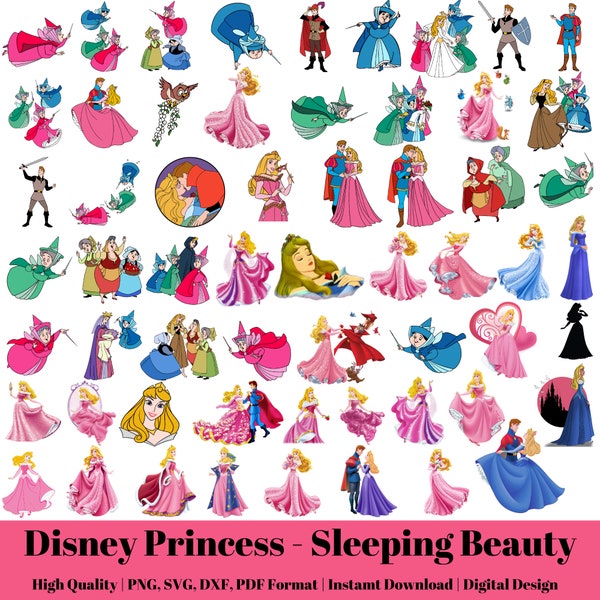 Aurora Png, Dornröschen Clipart, Prinzessin Png, Instant Download, Prinzessin Geburtstag, digitales Design