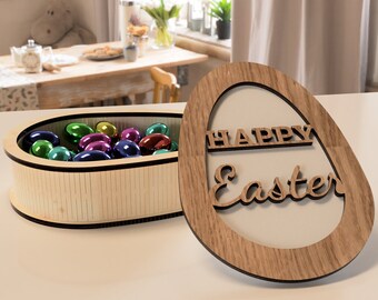 Laser Cut Easter Egg Gift Box: Wooden Template (Digital Download)
