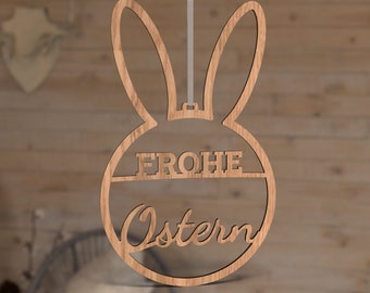 Easter Laser Cut Wreath bunny template - Frohe Ostern | Digital Download | SVG DXF PDF