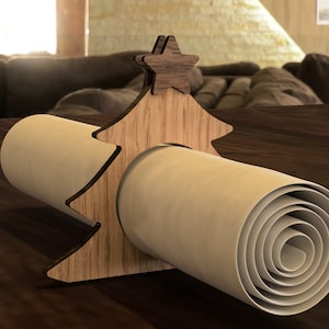 Weihnachten Serviettenring aus Holz lasercut - Baum | SVG, DXF, PDF