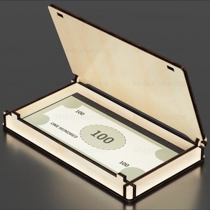 Geldgeschenk-Box SVG Vorlage mit Flip-up-Deckel - Geschenk-Box - DXF PDF