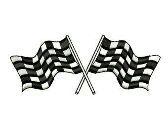 Checkered Flags Embroidery Design