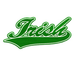 Irish Team Script Embroidery Design St Patrick's Day