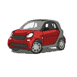 Smart Fortwo Fourfour SmartCar Embroidery Design