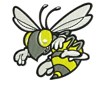 Bumble Bees Sports Mascot Embroidery Design
