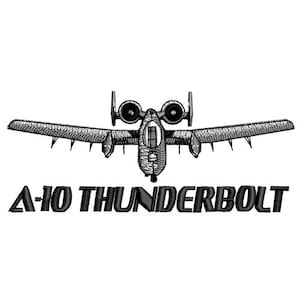 A10 Thunderbolt Warthog aereo militare ricamo Design