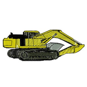 Heavy Construction Back Hoe Embroidery Design