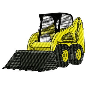 Construction Skid Steer Bobcat Embroidery Design