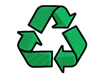 Recycle Recycling Symbol Embroidery Design