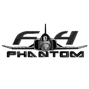 F4 F-4 Phantom Military Plane Embroidery Design