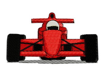 Formula One Indy Racing Car Embroidery Design