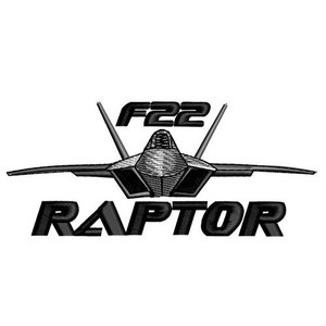F-22 Raptor aereo ricamo Design