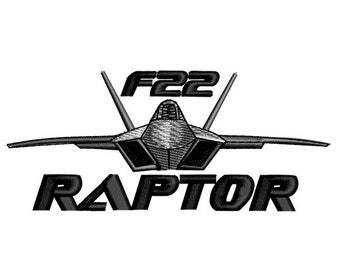 F-22 Raptor Plane Embroidery Design