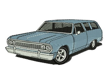 1966 Chevrolet Chevelle Wagon Embroidery Design