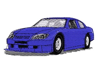 Stock Car Racing Embroidery Design