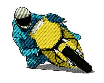 Grand Prix Motorcycle Racing Embroidery Design
