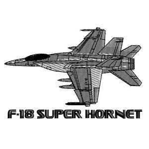 F18 Super Hornet Plane Embroidery Design