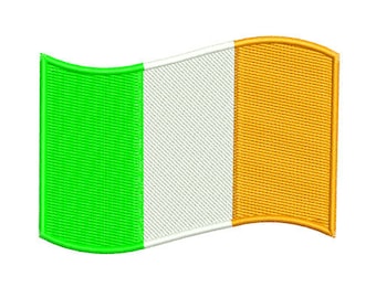 Waving Irish Flag Embroidery Design