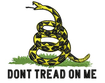 Dont Tread on Me Embroidery Design