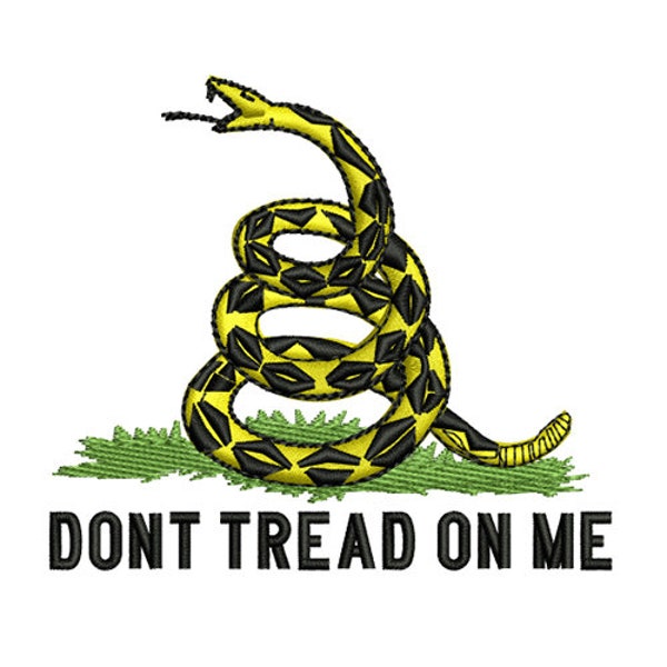 Dont Tread on Me Embroidery Design