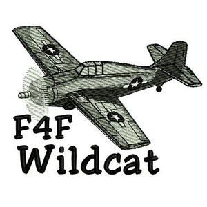 F4F Wildcat Military Plane Embroidery Design