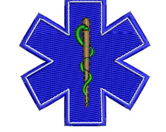 EMS Star of Life SOL Symbol Embroidery Design