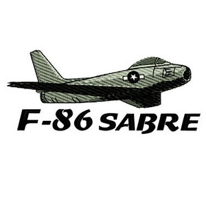 F86 Sabre Jet Plane Embroidery Design