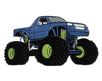 Monster Truck Racing Embroidery Design