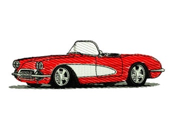 1960 Chevrolet Corvette Embroidery Design
