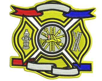 Fire Department District Embroidery Design