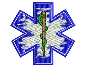 Fade Star of Life Embroidery Design